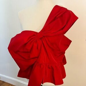 Express Red One-Shoulder Blouse